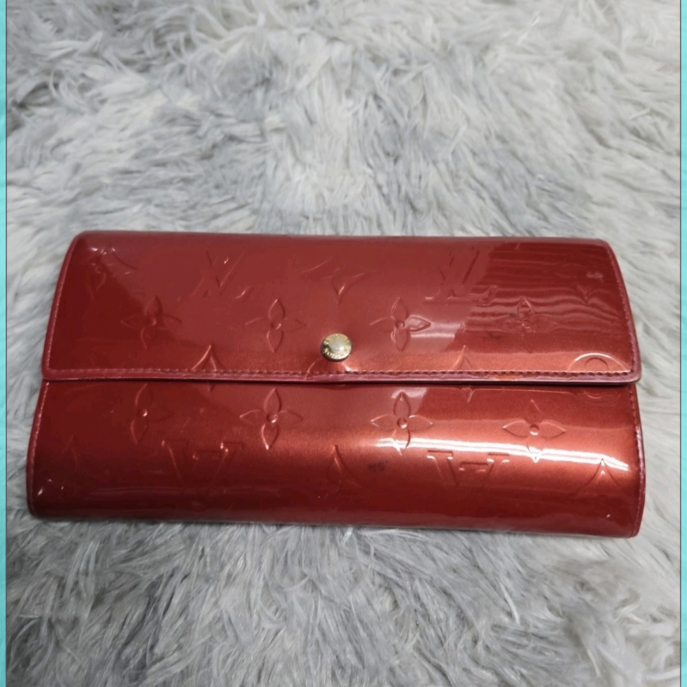 Red Embossed Women's Clutch With Chain Opera